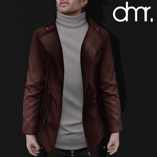 [DR] Jacket with collar Rss Brown Dark ::Mesh::