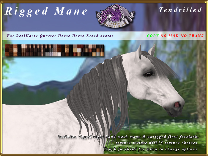 *E* RealHorse Tendrilled Mane Set [BOXED] RHQH
