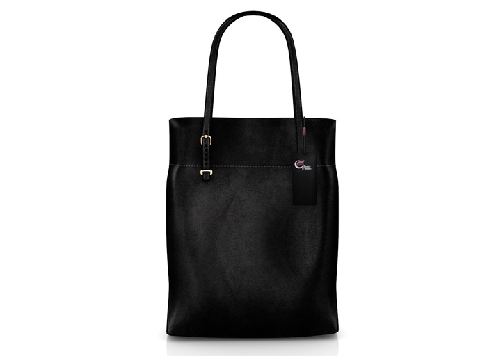 fame femme : Leather bag - Black