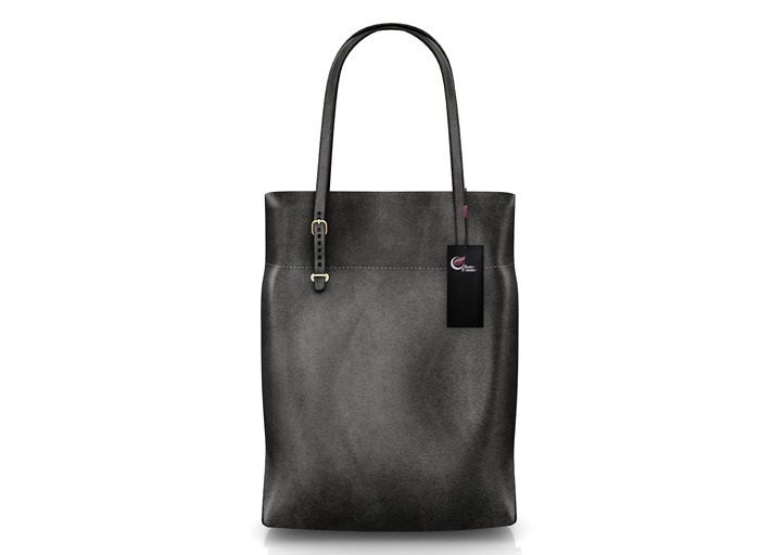 fame femme : Leather bag - Grey
