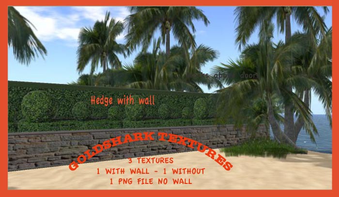 full perm seamless texture  TEXTURE TOPIARY HEDGE XTRA WITH WALL