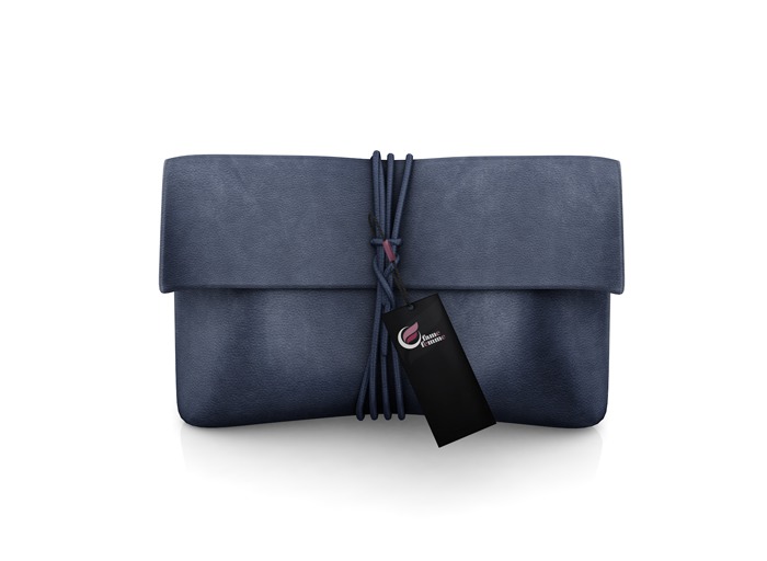 fame femme :  Soyana  Leather  Clutch - Lilac