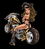 Biker Babe BAD Poster