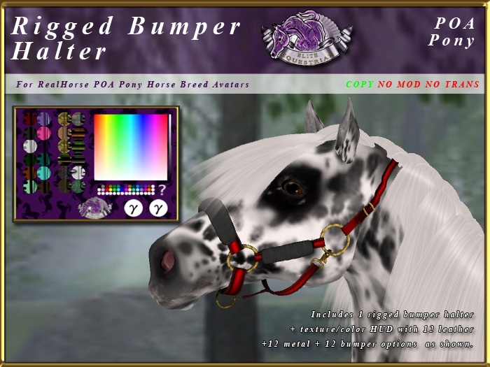 *E* RealHorse Rigged Bumper Halter [BOXED]  RHPOA Pony