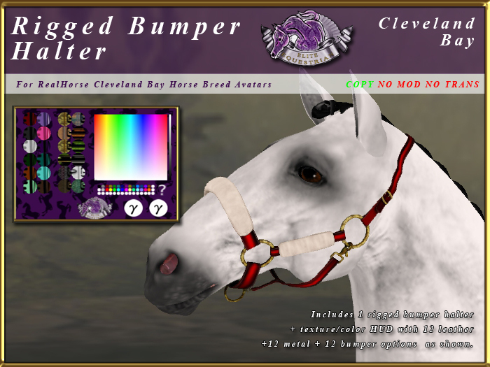 *E* RealHorse Rigged Bumper Halter [BOXED]  RHCB