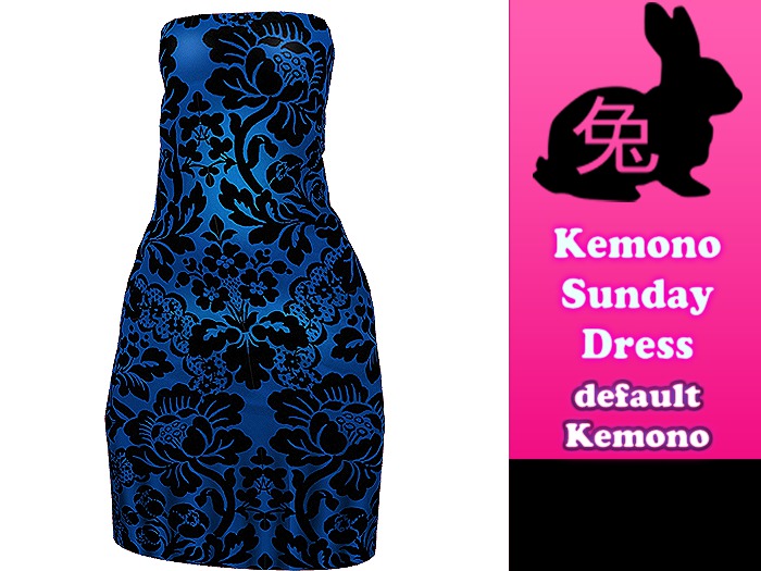 Kemono Sunday Dress  Blue