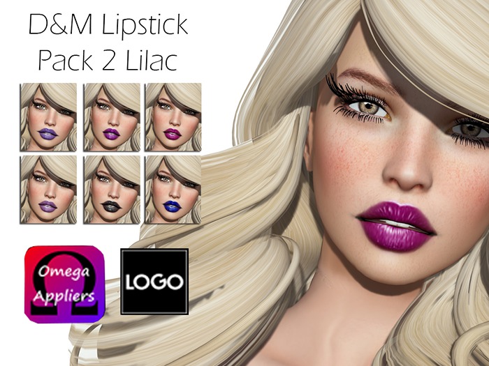 D&M Make Up Kit LOGO Lipsticks - Pack of Blacks and Purples