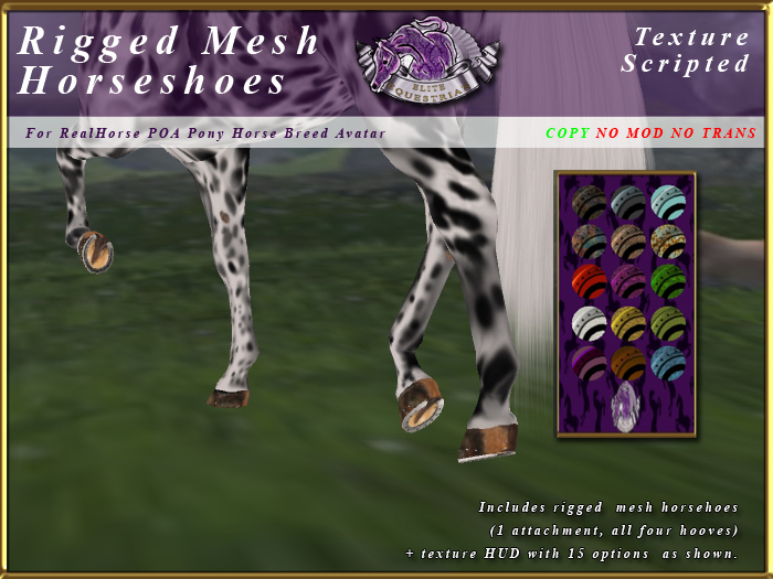 *E* RealHorse Rigged Horseshoes [BOXED]  RHPOA Pony