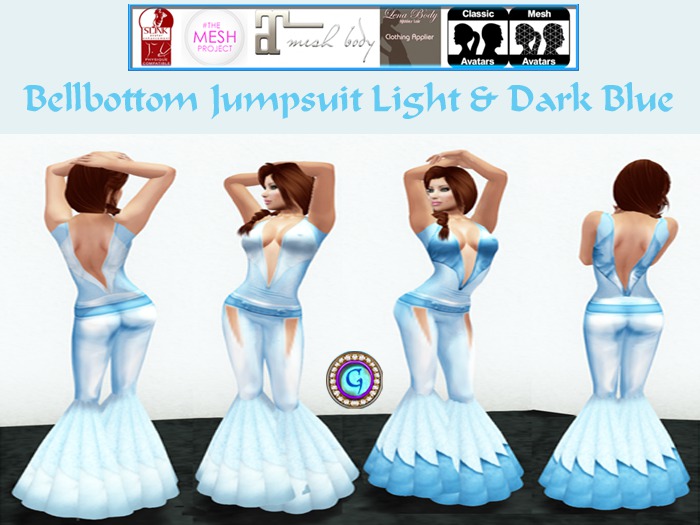 G * Bellbottom Jumpsuit Blue