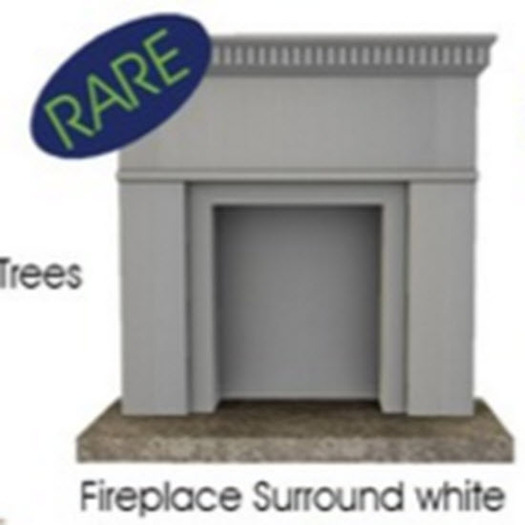 MudHoney Faux Fireplace Surround - white RARE