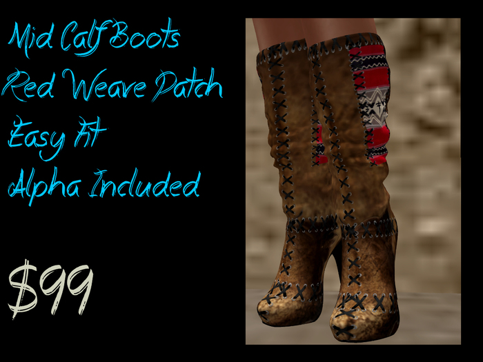 ! Native Threads ! - Boots - Red Blanket Weave Patch