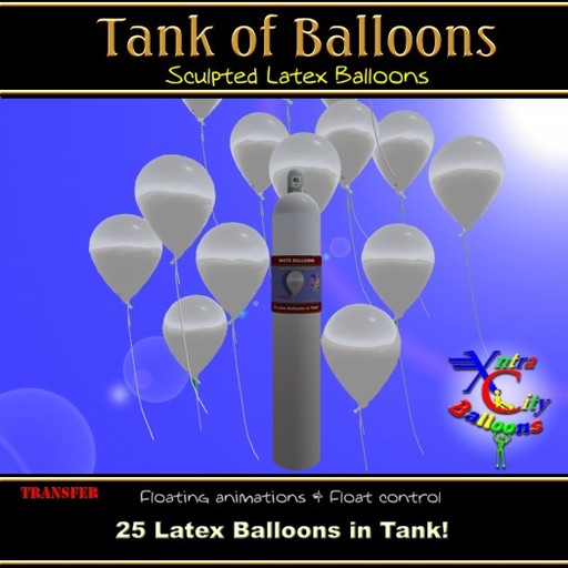 25 ballons blancs dans le réservoir d'hélium - Ballons Ville Xntra