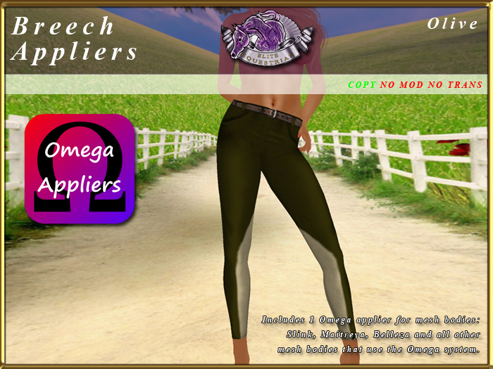 *E* Breeches Omega Applier [BOXED] Olive