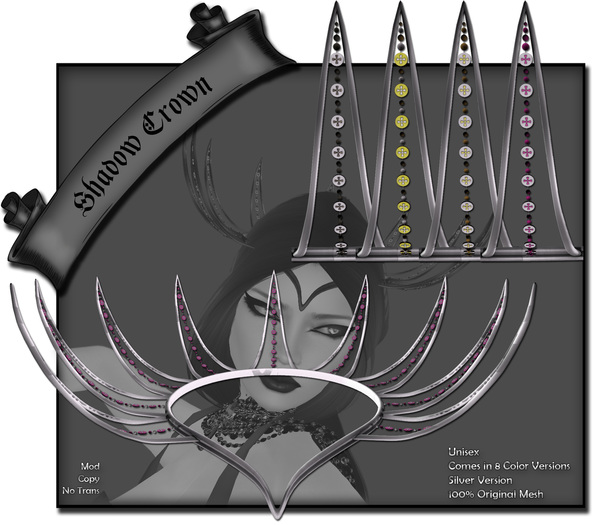 +XAnSA+ Shadow Crown - Silver mesh