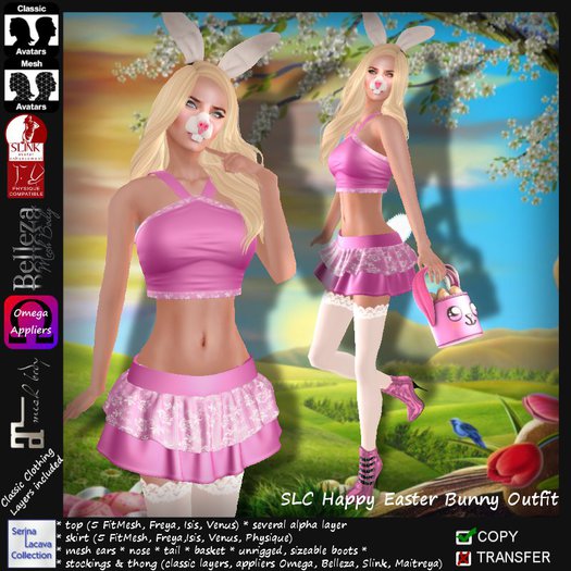 SLC Happy Easter Bunny Outfit