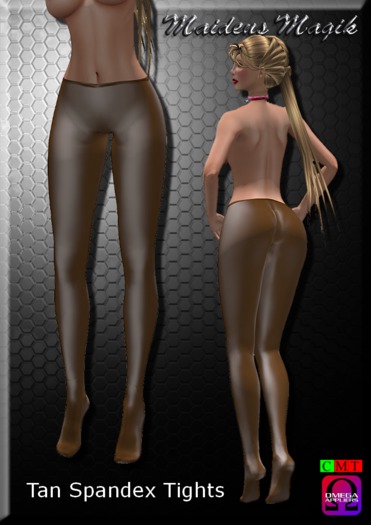 Shiny tan Spandex Tights