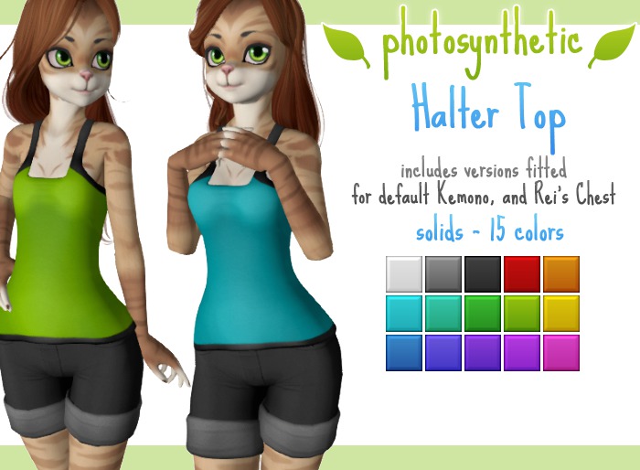 [Photosynthetic] Kemono Halter Top - Solids