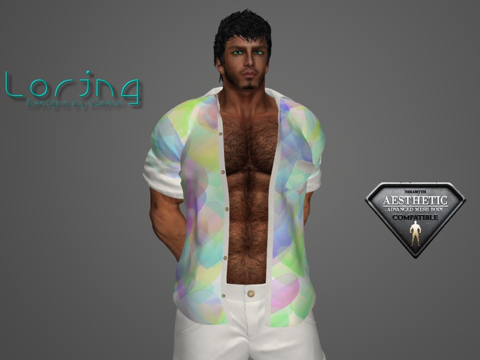 Easter Pastel Hearts Unbuttoned Shirt (BOXED)