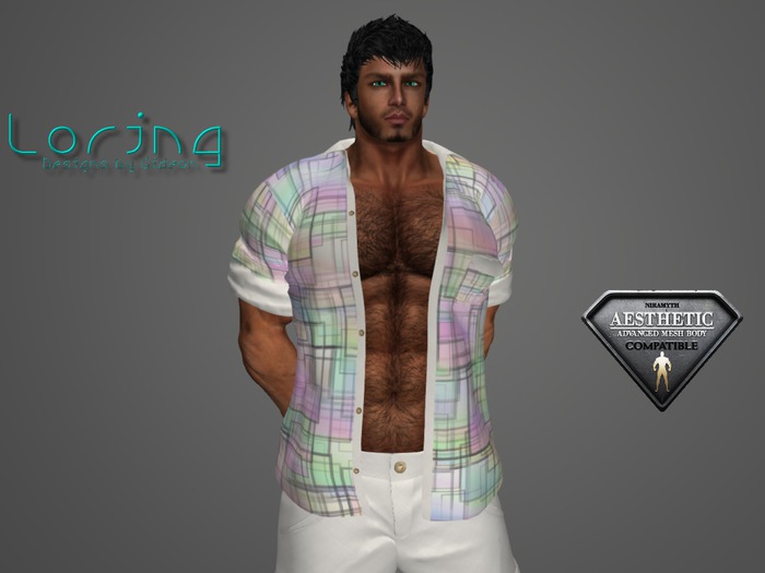 Easter Pastel Squares Unbuttoned Shirt (BOXED)