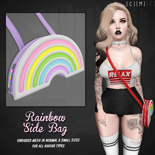 [ abrasive ] Rainbow Side Bag - Purple