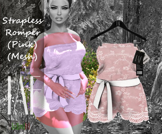 IAF Strapless Romper (Pink)