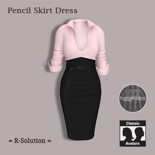 =R-Solution= PinUp Classic Pencil Skirt Dress IVORY