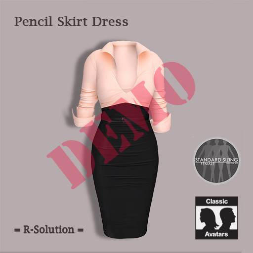 =R-Solution= PinUp Classic Pencil Skirt Dress  Demo