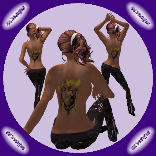 !!SS Designs-lowerback- yellow butterfly face