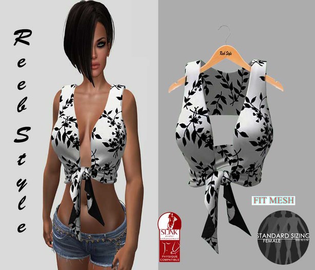 338-Reeb Style Semi Top-Black