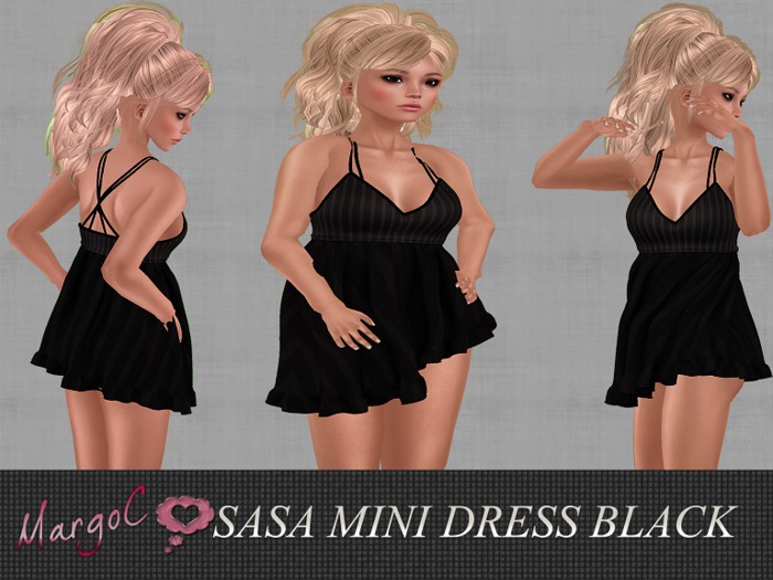 DEMO SASA MINI  DRESS BLACK - MargoC