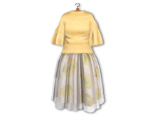 {amiable}Mesh Cutaway Shoulder Top&Flower Tulle Skirt04