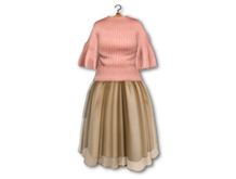 {amiable}Mesh Cutaway Shoulder Top&Flower Tulle Skirt09