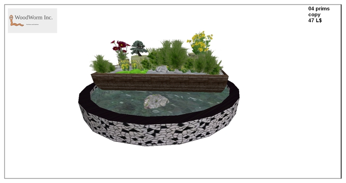 A water well with flower boat