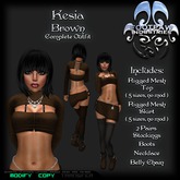 [FPI] Kesia Brown - Complete Sexy Female Skirt Outfit comes with Jewelry, stockings & Shoes
