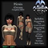 [FPI] Kesia Cream - Complete Sexy Female Skirt Outfit comes with Jewelry, stockings & Shoes