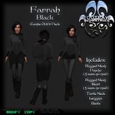 [FPI] Farrah Black - Complete Female Poncho Outfit comes with Turtleneck, Leggins, Boots