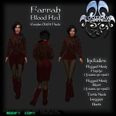 [FPI] Farrah Blood Red - Complete Female Poncho Outfit comes with Turtleneck, Leggins, Boots