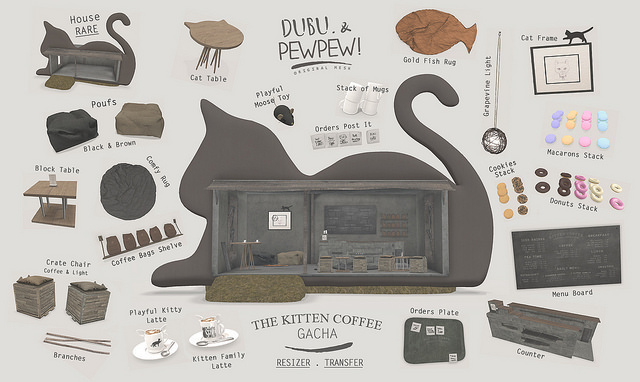 Pewpew! & Dubu. - Kitten Coffee - Macaron Stacks