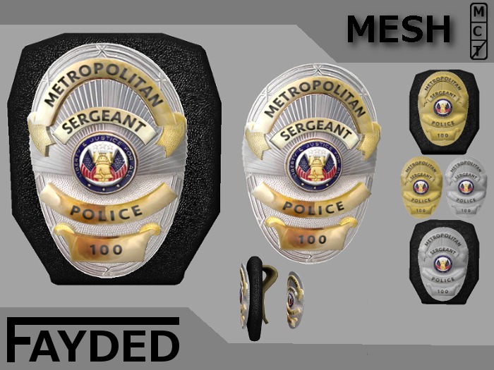 FAYDED - Oval Sergeant Badges