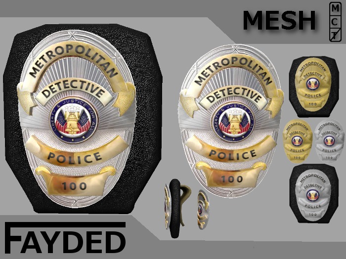 FAYDED - Oval Detective Badges