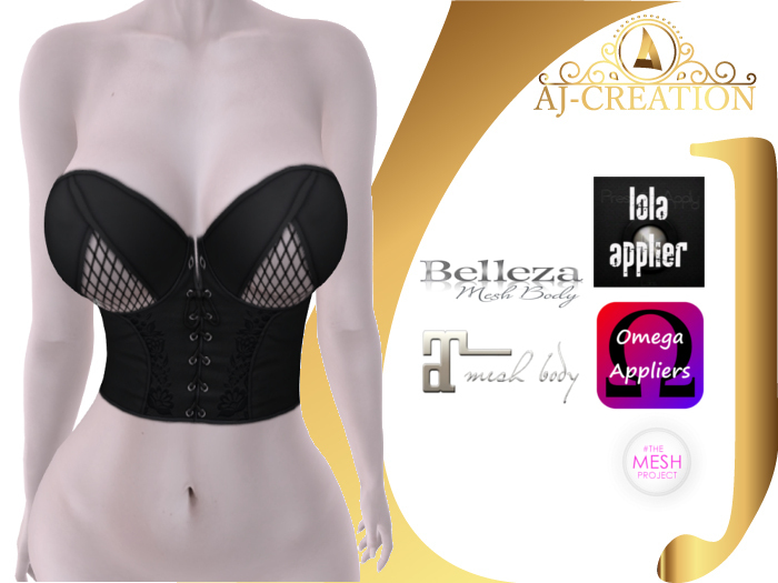 AJ - black tank top with lola aplier
