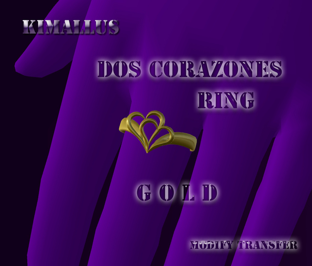 *KJ* Dos Corazones Ring gold