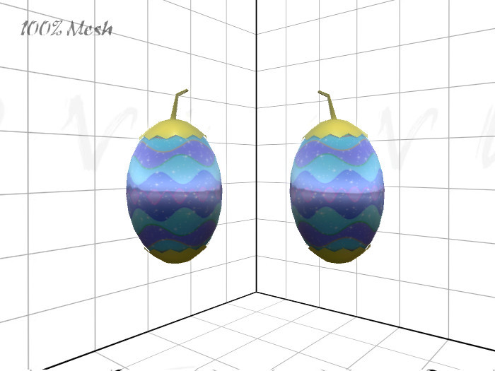 [OVK] Egg Easter Earrings Gold 