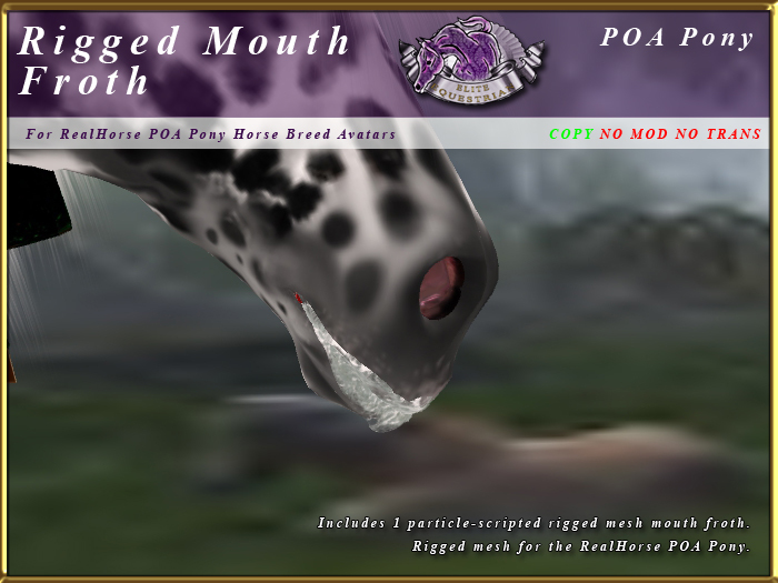 *E* RealHorse Rigged Mesh Mouth Froth [BOXED]  RHPOA Pony