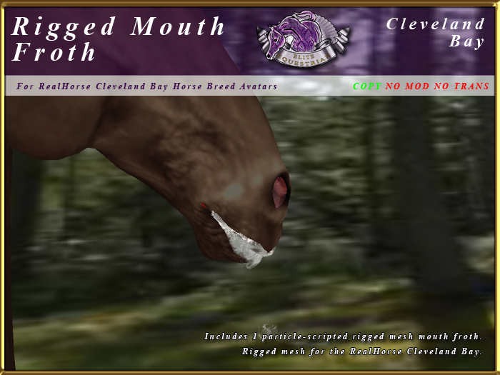 *E* RealHorse Rigged Mesh Mouth Froth [BOXED]  RHCB