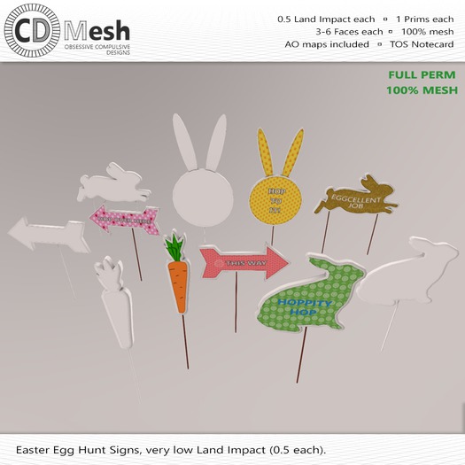 Easter Egg Hunt Signs Set