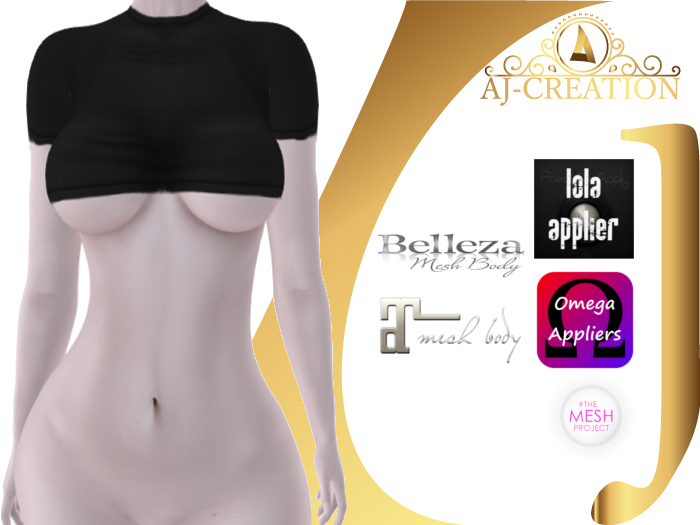 AJ - black tank top with lola aplier