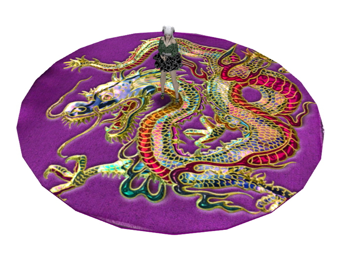 Purple Dragon Round Rug