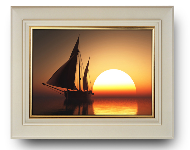 Sunset-Desktop - White Frame