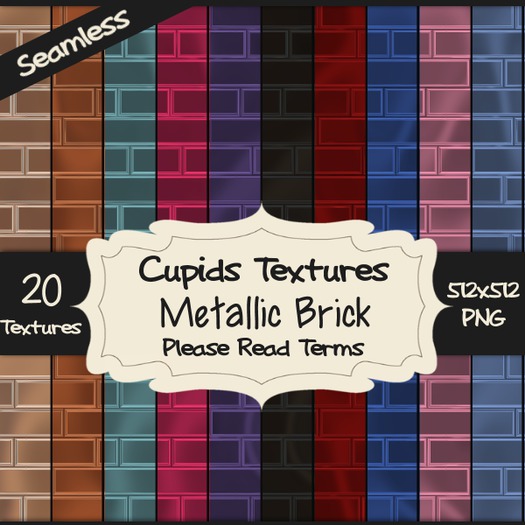 *Cupids Textures * 20 METALLIC BRICKS